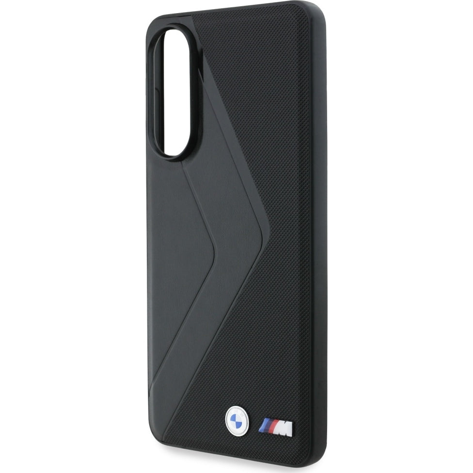 Handyhülle für Samsung Galaxy S25 Edge, BMW Leather Oversized Stripes, Schwarz