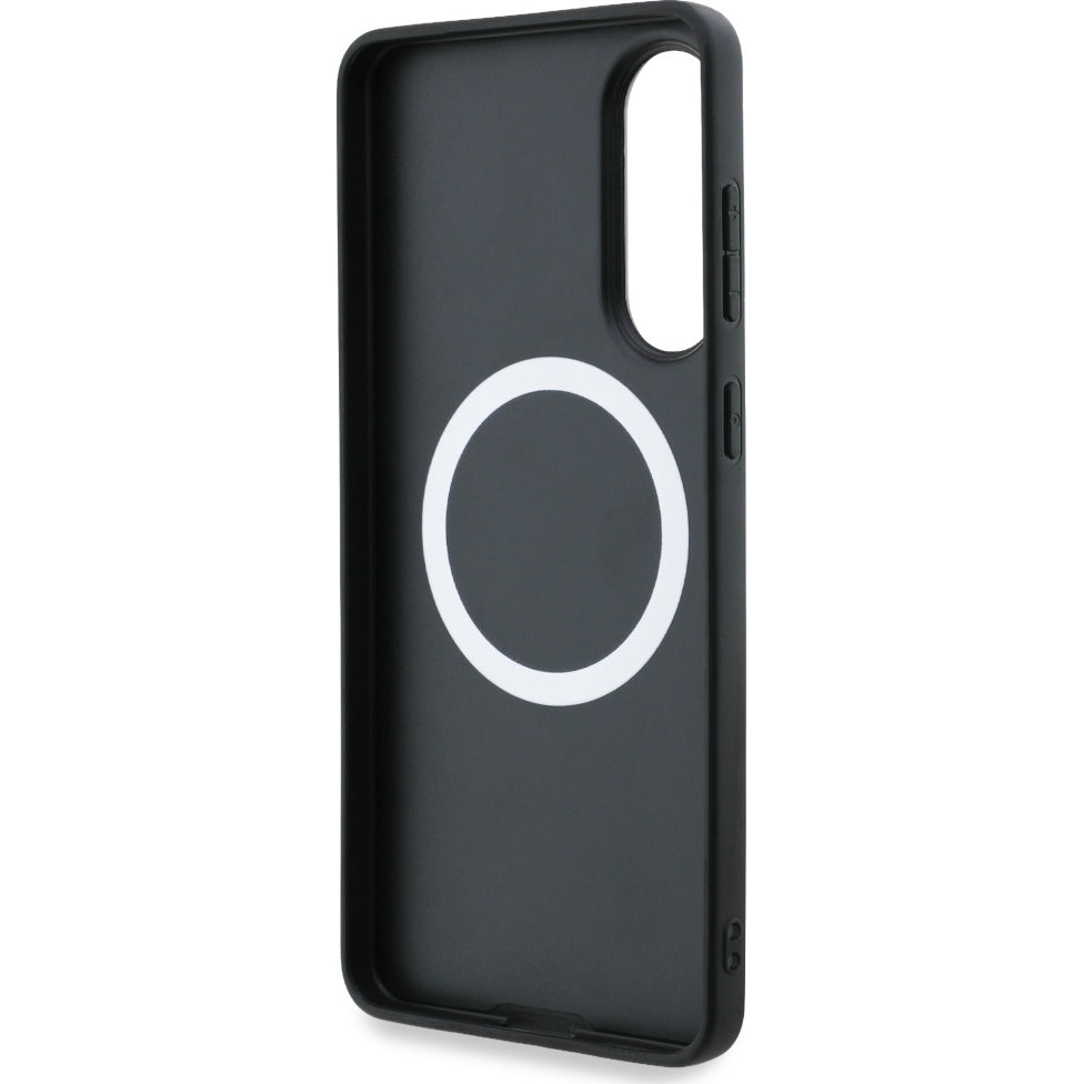 Handyhülle für Samsung Galaxy S25 Edge, BMW Leather Oversized Stripes, Schwarz