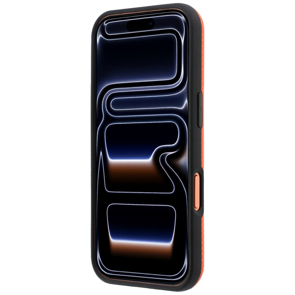 Handyhülle für iPhone 18 Pro Max / 17 Pro Max, BMW M Quadrille Kevlar Metal Logo mit MagSafe, Orange (5/8)