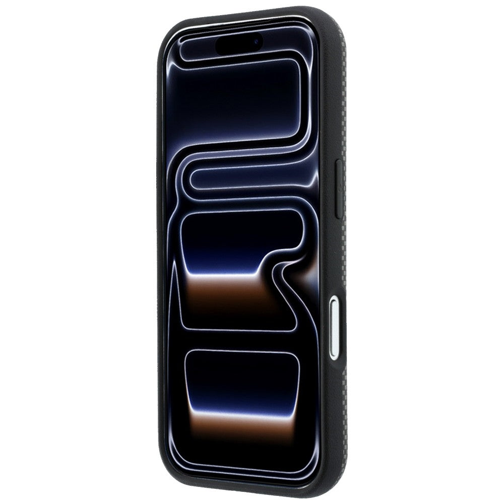 Handyhülle für iPhone 18 Pro Max / 17 Pro Max, BMW M Quadrille Kevlar Metal Logo mit MagSafe, Grau (5/8)