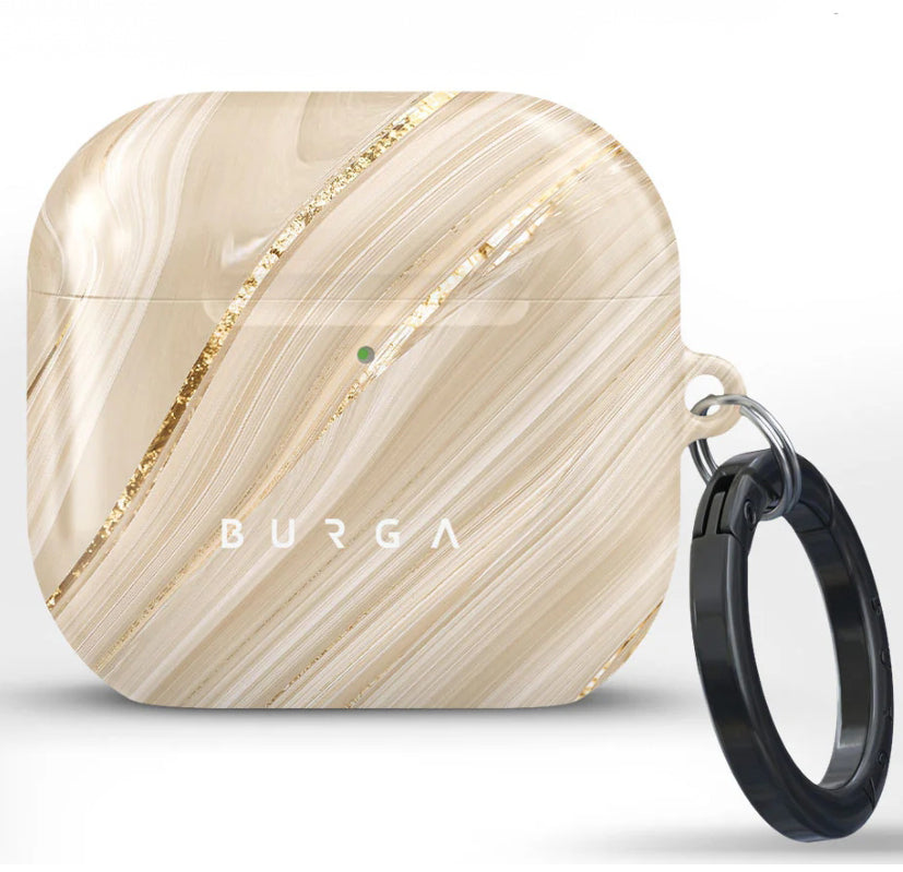 Schutzhülle für AirPods 4, Burga Full Glam, Beige
