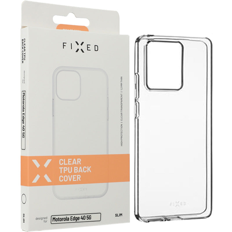 Schutzhülle Fixed TPU Gel für Motorola Edge 40 5G, Transparent