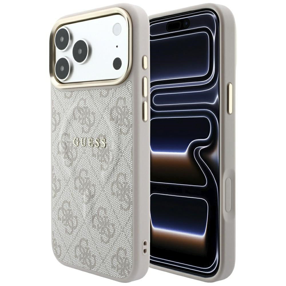 Handyhülle Guess Embossed 4G Classic für iPhone 18 Pro / 17 Pro mit MagSafe, Rosa