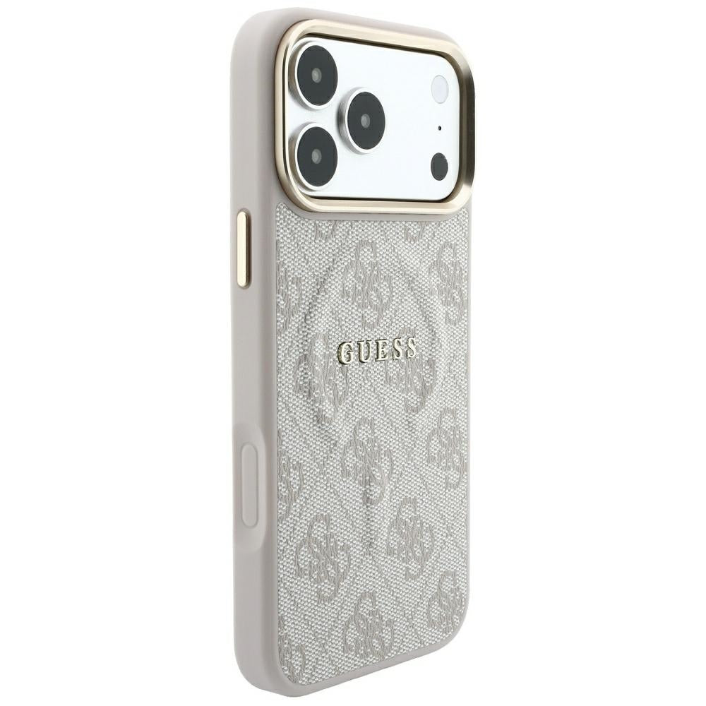 Handyhülle Guess Embossed 4G Classic für iPhone 18 Pro / 17 Pro mit MagSafe, Rosa