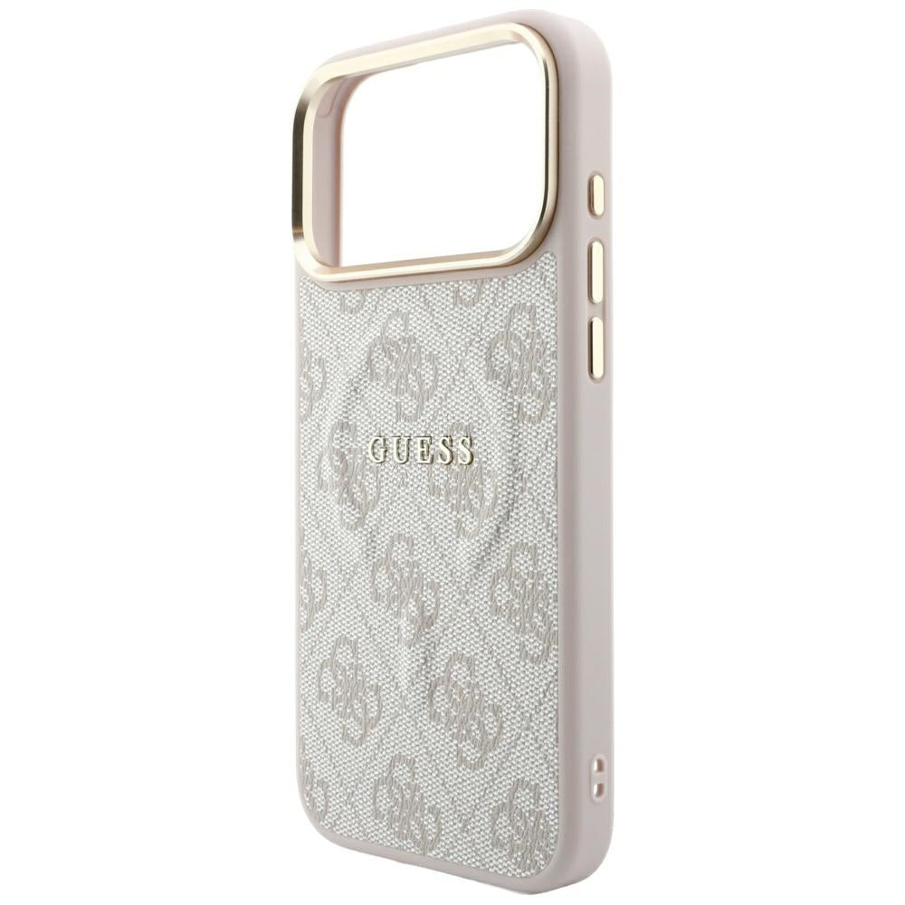 Handyhülle Guess Embossed 4G Classic für iPhone 18 Pro / 17 Pro mit MagSafe, Rosa