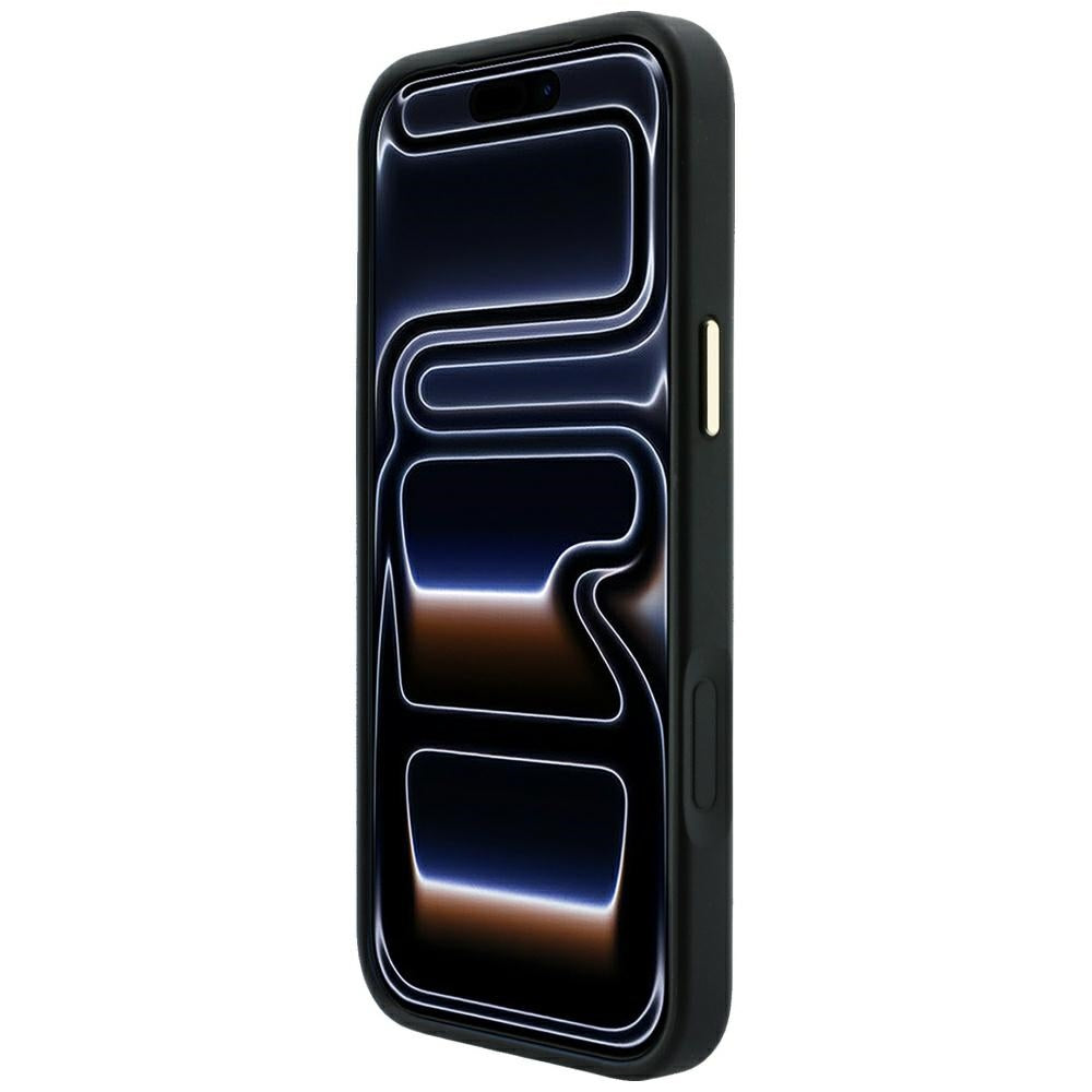Handyhülle Guess Embossed 4G Classic für iPhone 18 Pro Max / 17 Pro Max mit MagSafe, Schwarz