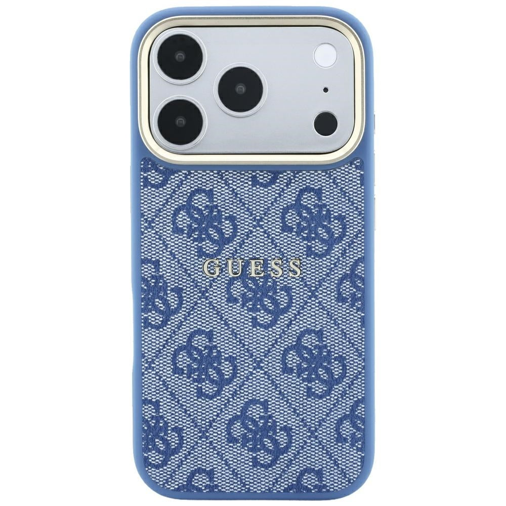 Handyhülle Guess Embossed 4G Classic für iPhone 18 Pro Max / 17 Pro Max mit MagSafe, Blau