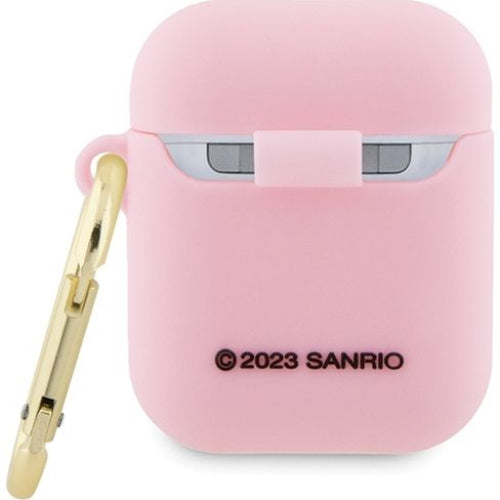 Schutzhülle für Apple AirPods 1 / 2 Hello Kitty Silicone 3D Kitty Head, Rosa