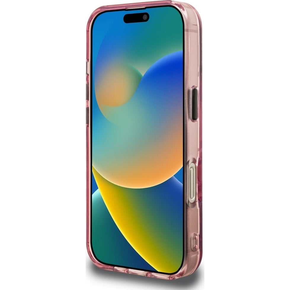 Handyhülle Karl Lagerfeld IML Multi K&C Head Pattern für iPhone 16 Pro, Rosa