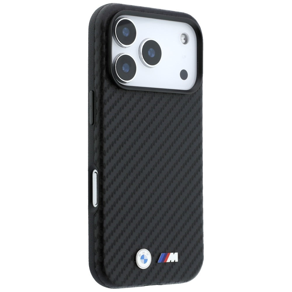 Handyhülle BMW M Carbon Metal Logo MagSafe für iPhone 18 Pro Max / 17 Pro Max, Schwarz (3/8)