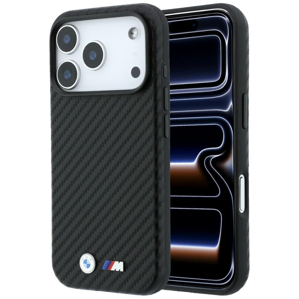 Handyhülle BMW M Carbon Metal Logo MagSafe für iPhone 18 Pro Max / 17 Pro Max, Schwarz (8/8)