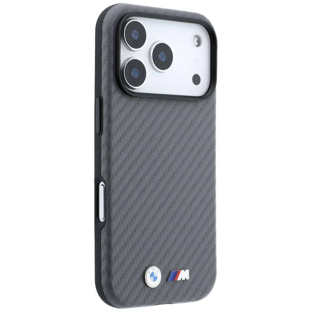 Handyhülle BMW M Carbon Metal Logo MagSafe für iPhone 18 Pro Max / 17 Pro Max, Grau (4/8)