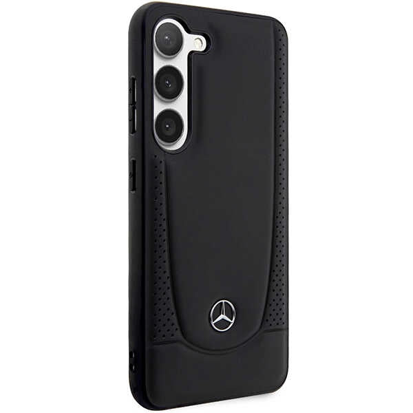 Schutzhülle für Galaxy S23 FE Mercedes hardcase Leather Urban, Schwarz