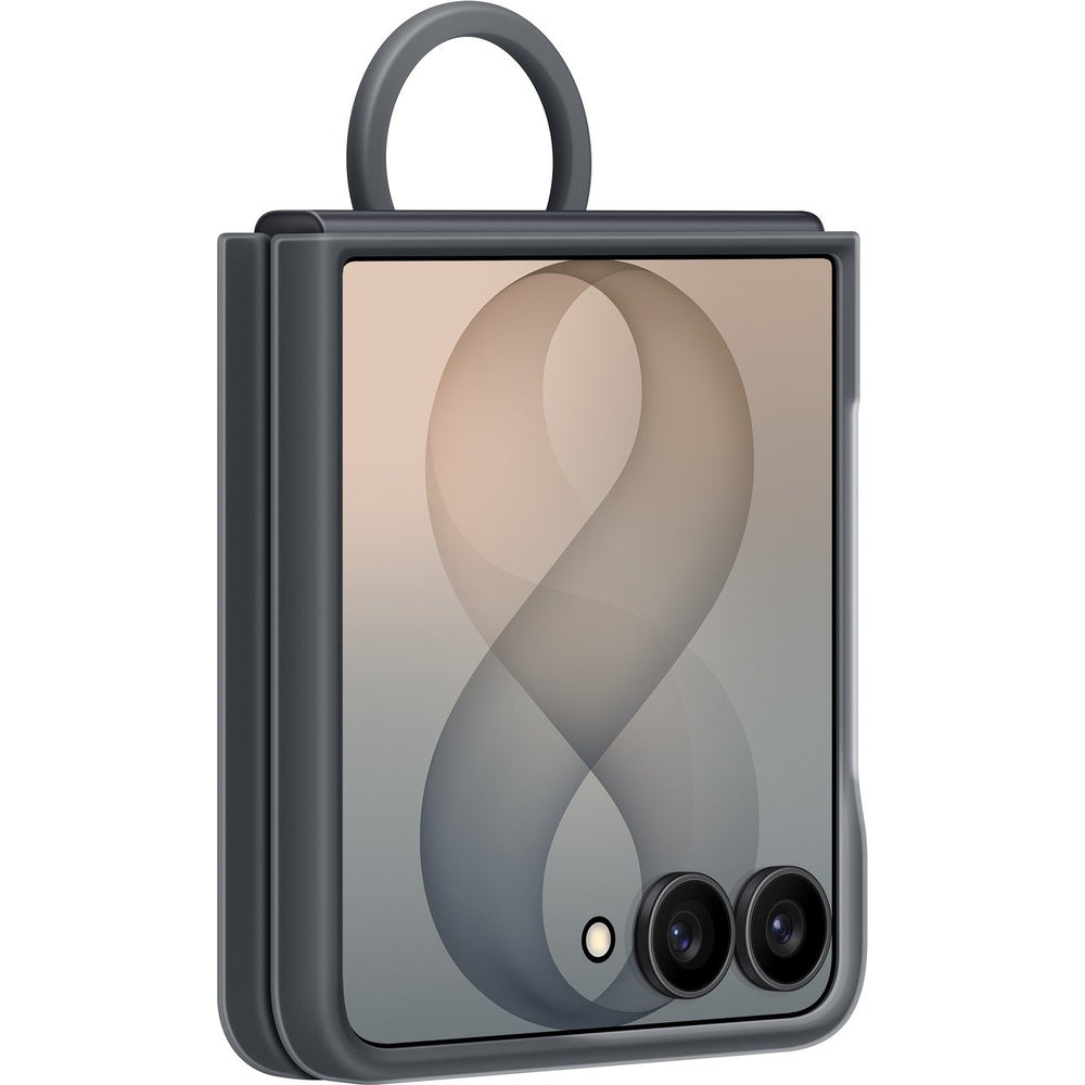 Handyhülle für Galaxy Z Flip8, Samsung Silicone Ring Magnet Case für MagSafe, Schwarz