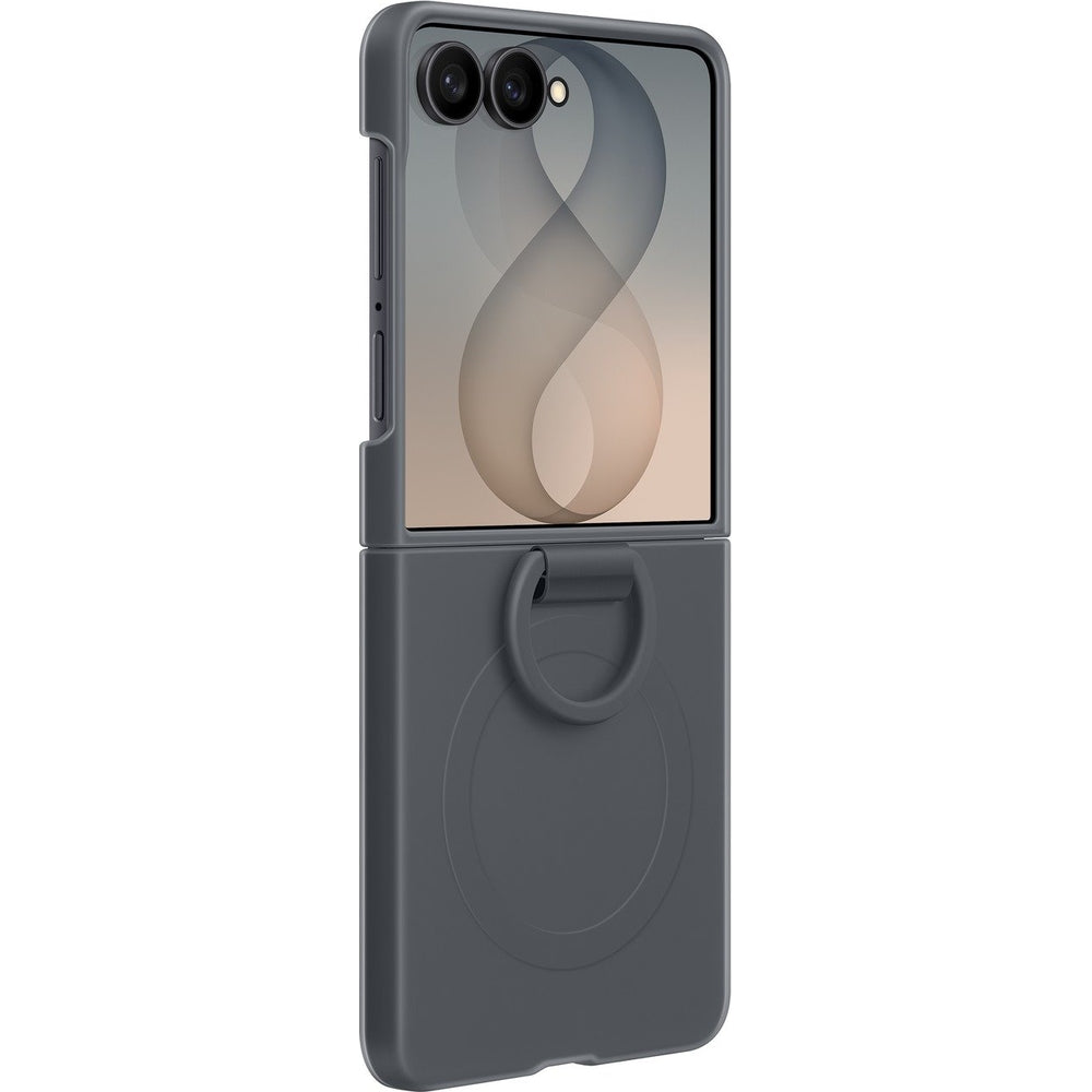 Handyhülle für Galaxy Z Flip8, Samsung Silicone Ring Magnet Case für MagSafe, Schwarz