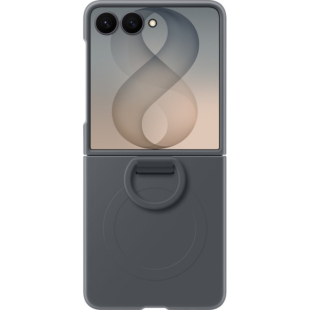 Handyhülle für Galaxy Z Flip8, Samsung Silicone Ring Magnet Case für MagSafe, Schwarz
