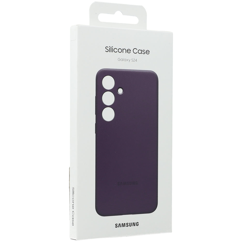 Schutzhülle für Galaxy S24, Samsung Silicone Cover, Dunkelviolett