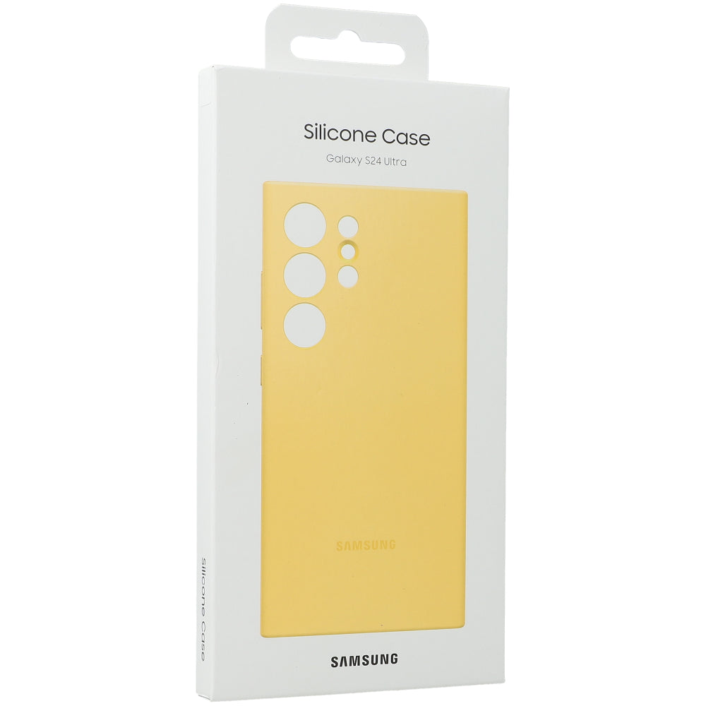 Schutzhülle für Galaxy S24 Ultra, Samsung Silicone Cover, Gelb