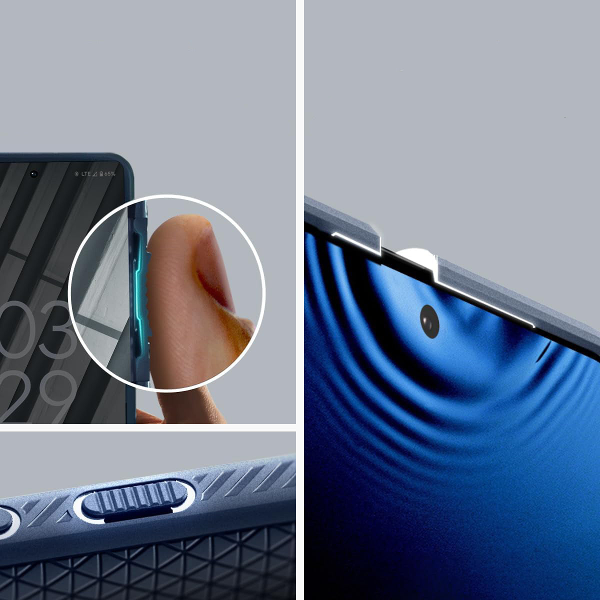 Schutzhülle Spigen Liquid Air für Google Pixel 8 Pro, Dunkelblau