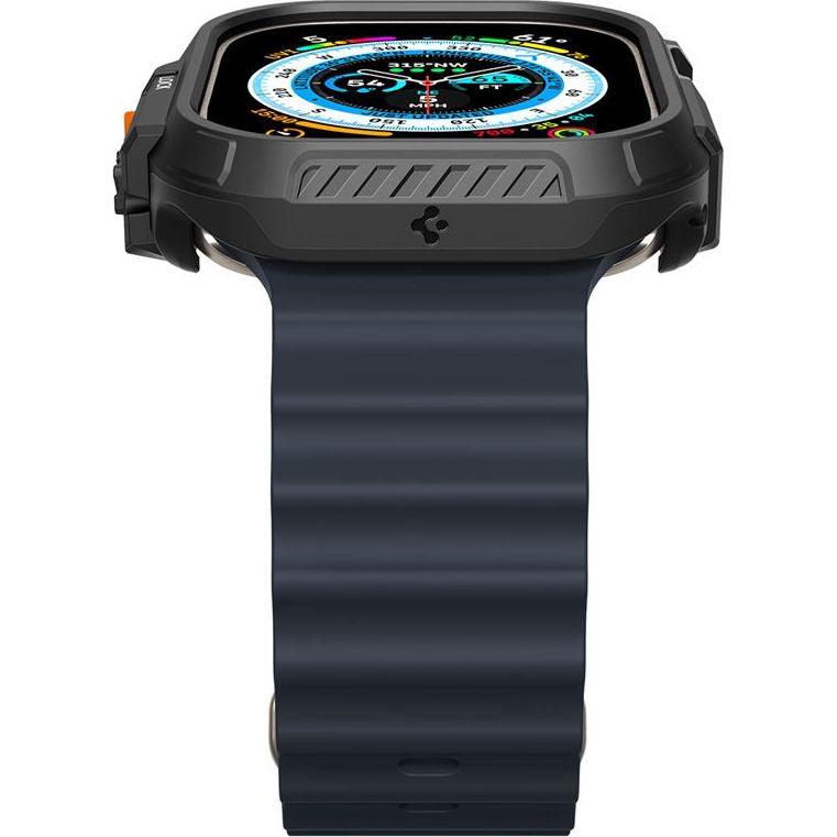 Schutzhülle für Apple Watch Ultra 3/2/1 49 mm, Spigen Lock Fit, Schwarz