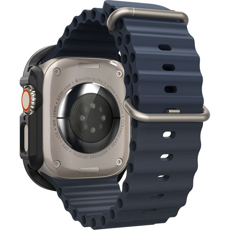 Schutzhülle für Apple Watch Ultra 3/2/1 49 mm, Spigen Lock Fit, Schwarz