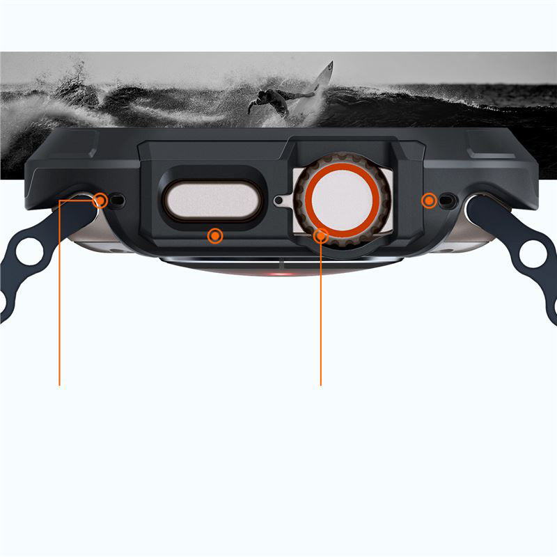 Schutzhülle für Apple Watch Ultra 3/2/1 49 mm, Spigen Lock Fit, Schwarz