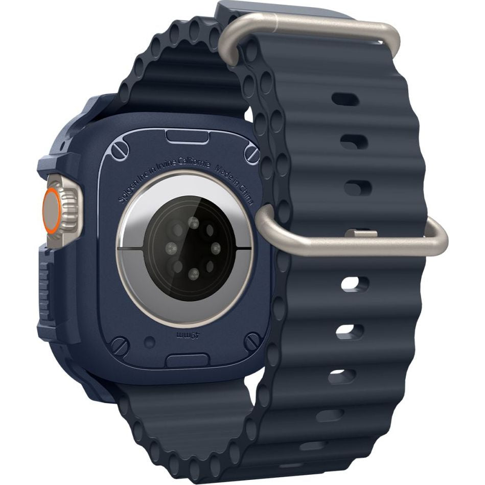 Schutzhülle für Apple Watch Ultra 4/3/2/1 49 mm, Spigen Rugged Armor, Dunkelblau