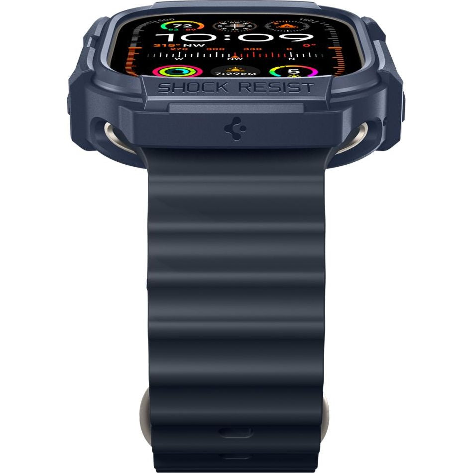 Schutzhülle für Apple Watch Ultra 4/3/2/1 49 mm, Spigen Rugged Armor, Dunkelblau