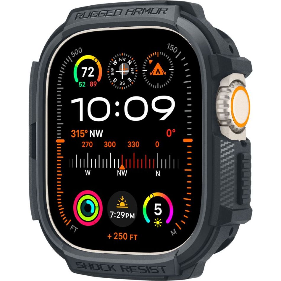 Schutzhülle für Apple Watch Ultra 4/3/2/1 49 mm, Spigen Rugged Armor, Grau