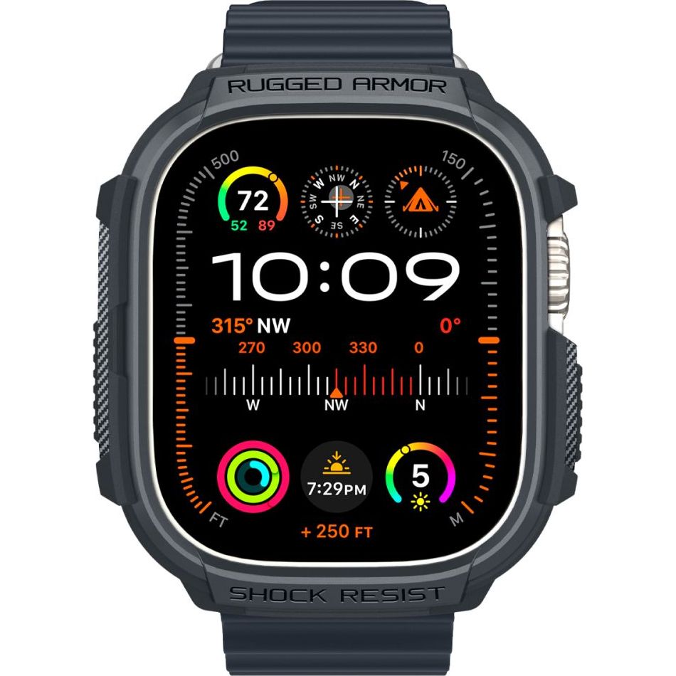 Schutzhülle für Apple Watch Ultra 4/3/2/1 49 mm, Spigen Rugged Armor, Grau