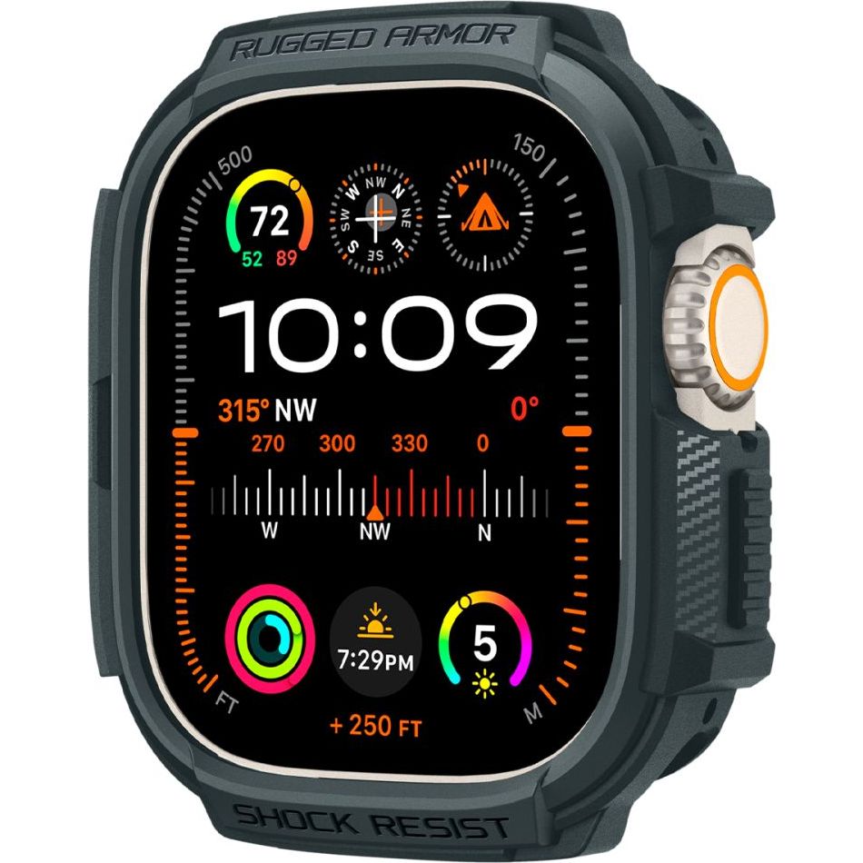 Schutzhülle für Apple Watch Ultra 4/3/2/1 49 mm, Spigen Rugged Armor, Grün