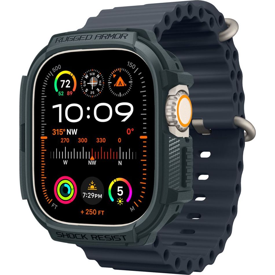 Schutzhülle für Apple Watch Ultra 4/3/2/1 49 mm, Spigen Rugged Armor, Grün