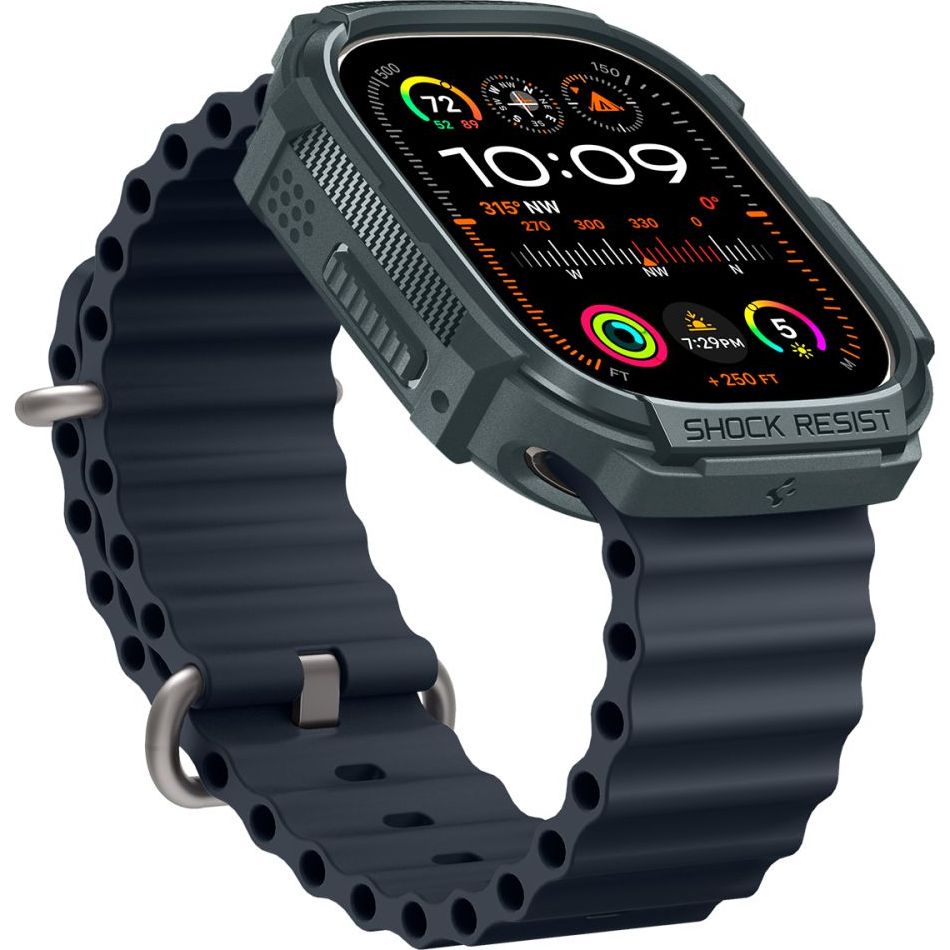 Schutzhülle für Apple Watch Ultra 4/3/2/1 49 mm, Spigen Rugged Armor, Grün