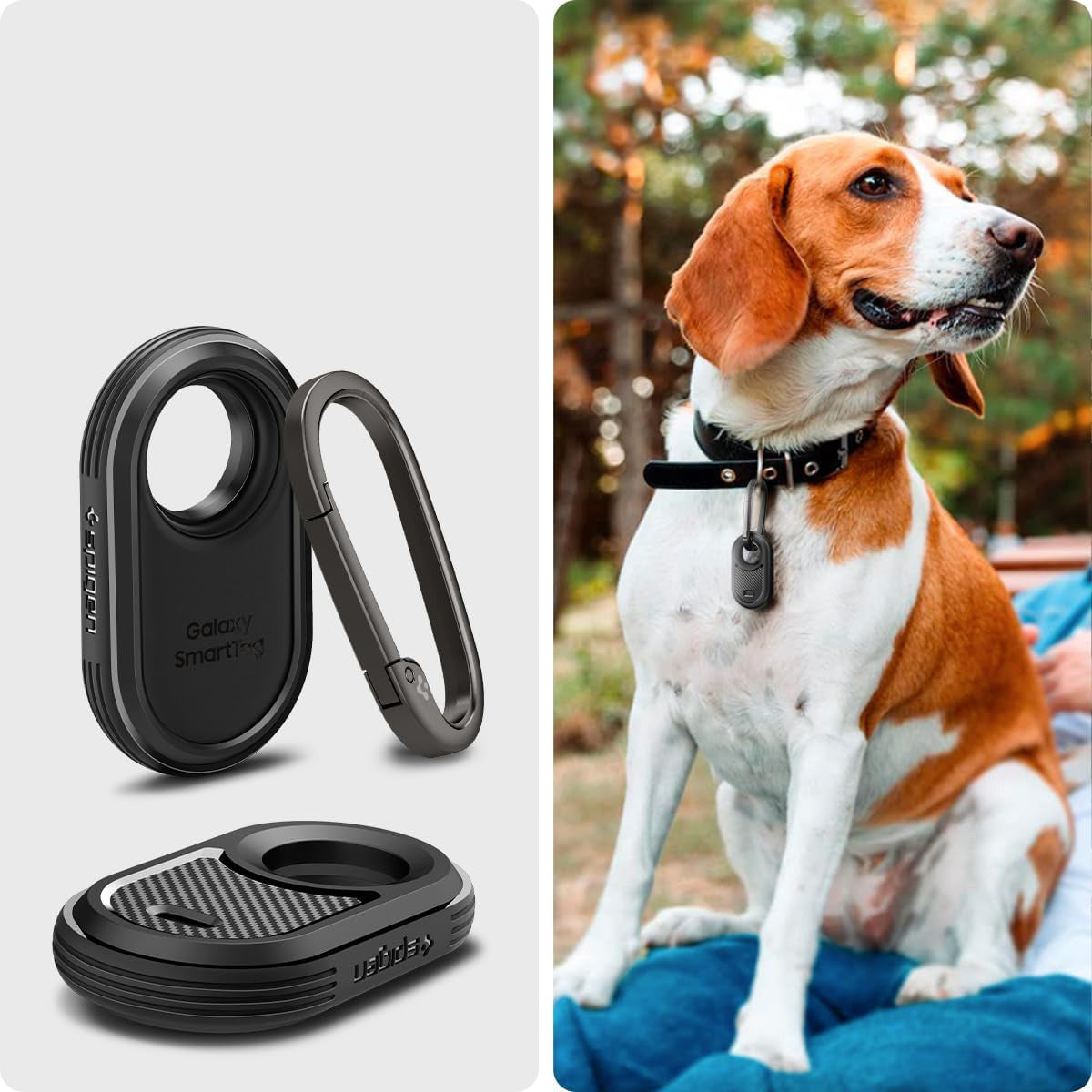 Schutzhülle Spigen Rugged Armor für Case Galaxy SmartTag2, Schwarz