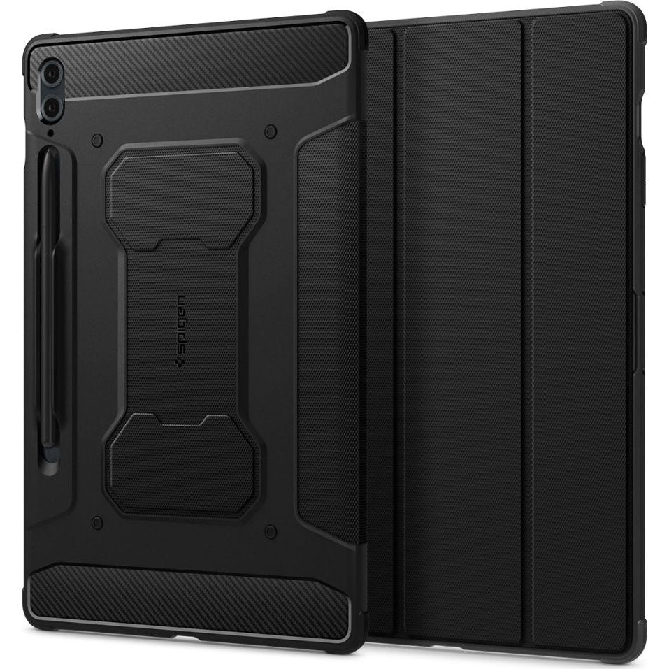 Schutzhülle Spigen Rugged Armor Pro für Galaxy Tab S9 FE+ Plus, Schwarz