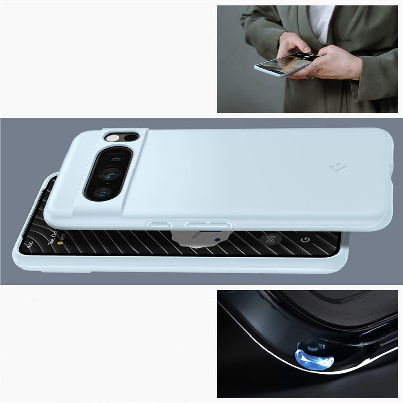 Schutzhülle Spigen Thin Fit für Google Pixel 8 Pro, Blau