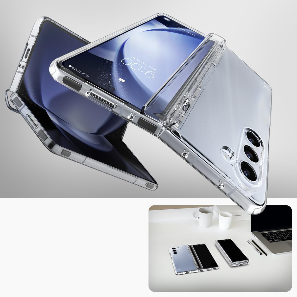 Schutzhülle Spigen Thin Fit Pro für Galaxy Z Fold5, Transparent