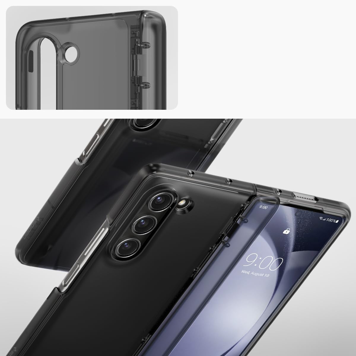 Schutzhülle für Galaxy Z Fold5 Spigen Thin Fit Pro, Rauchfarben