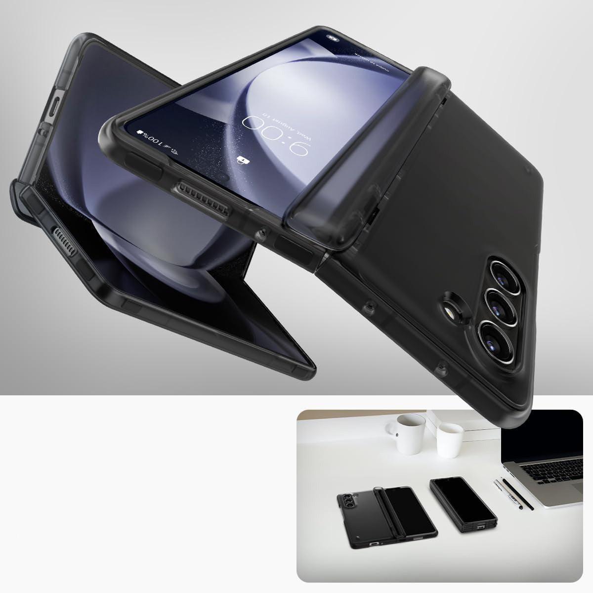 Schutzhülle für Galaxy Z Fold5 Spigen Thin Fit Pro, Rauchfarben