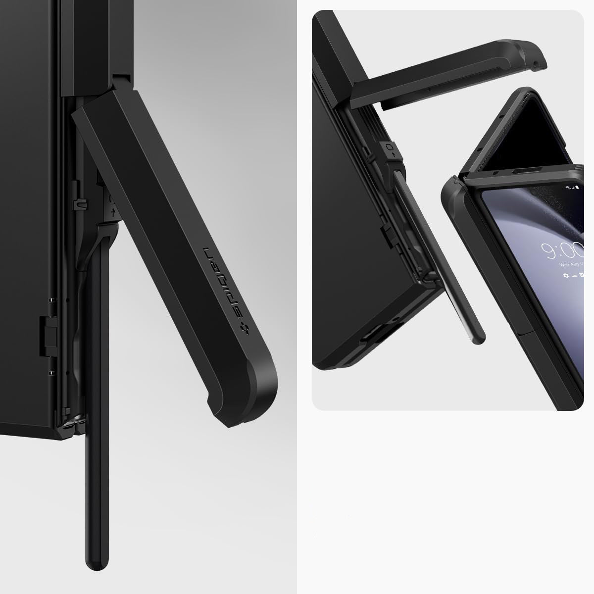 Schutzhülle Spigen Tough Armor Pro Pen für Galaxy Z Fold5, Schwarz