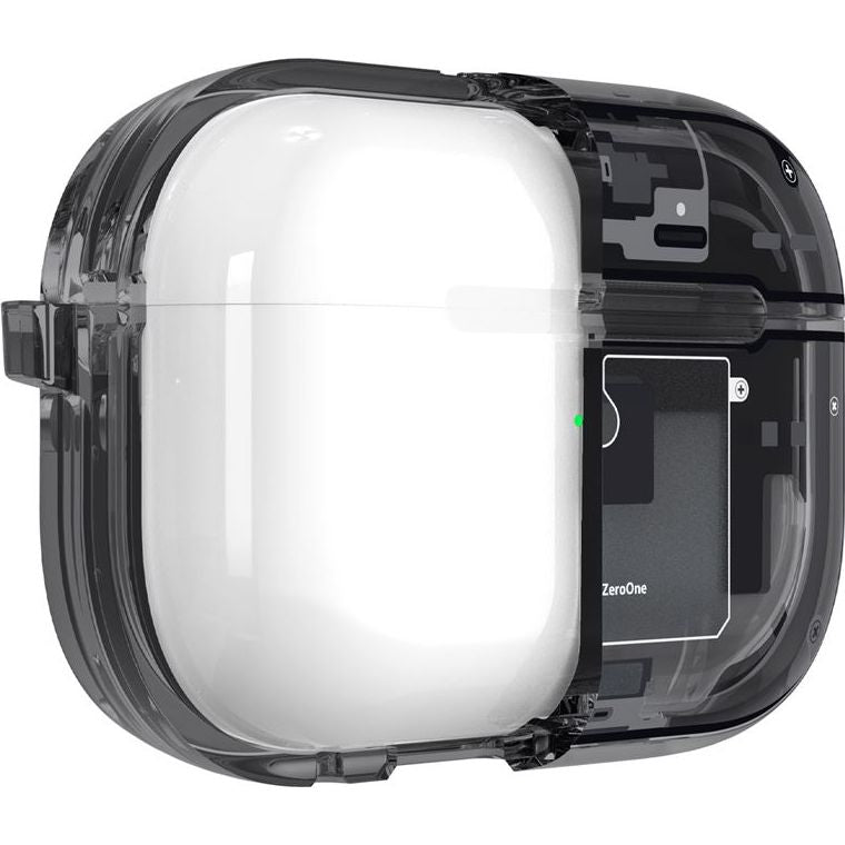 Schutzhülle für Apple AirPods Pro 2, Spigen Ultra Hybrid, Rauchfarben-Grau (Zero One)