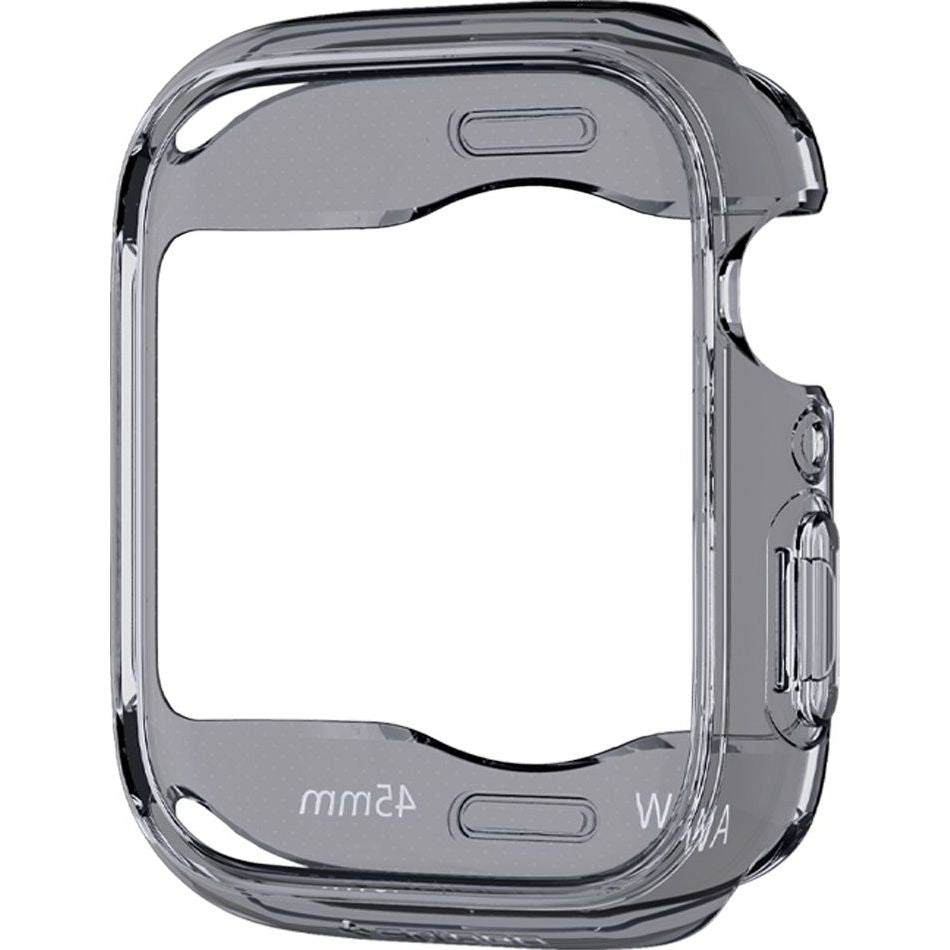 Schutzhülle Spigen Ultra Hybrid für Apple Watch 9 / 8 / 7 45 mm, Transparent-Grau