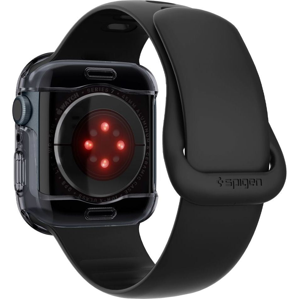 Schutzhülle Spigen Ultra Hybrid für Apple Watch 9 / 8 / 7 45 mm, Transparent-Grau