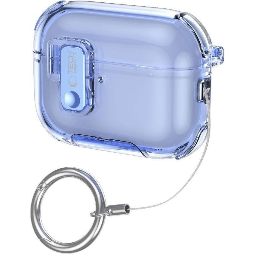 Schutzhülle für Apple AirPods Pro 3, Tech-Protect Bounce Pro, Transparent-Blau