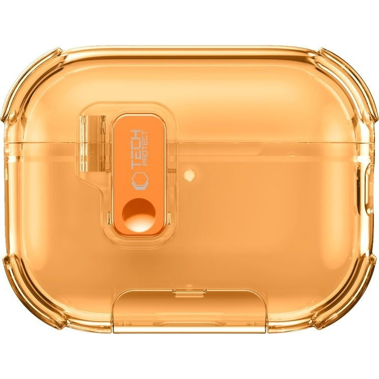 Schutzhülle für Apple AirPods Pro 3, Tech-Protect Bounce Pro, Transparent-Orange