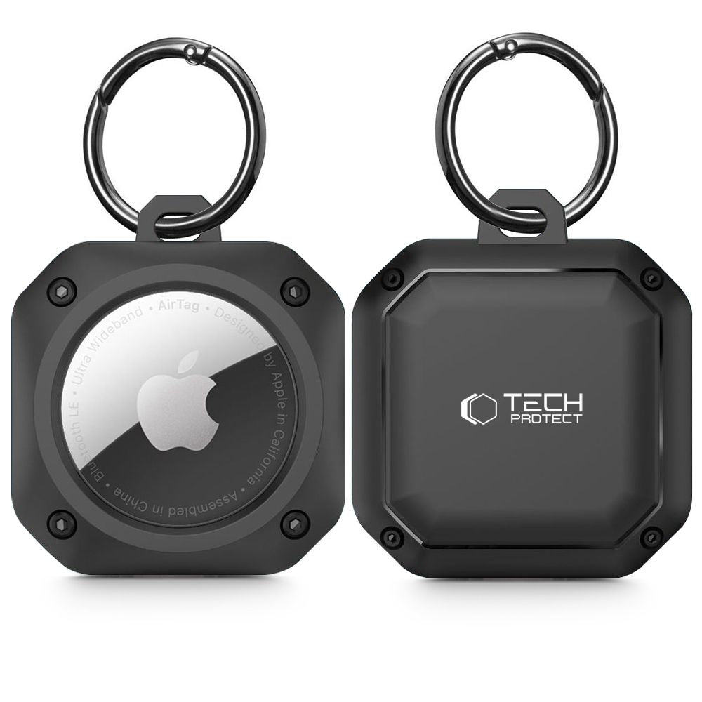 Fall / Schlüsselanhänger Tech-Protect Rough Pro für Apple AirTag, Schwarz