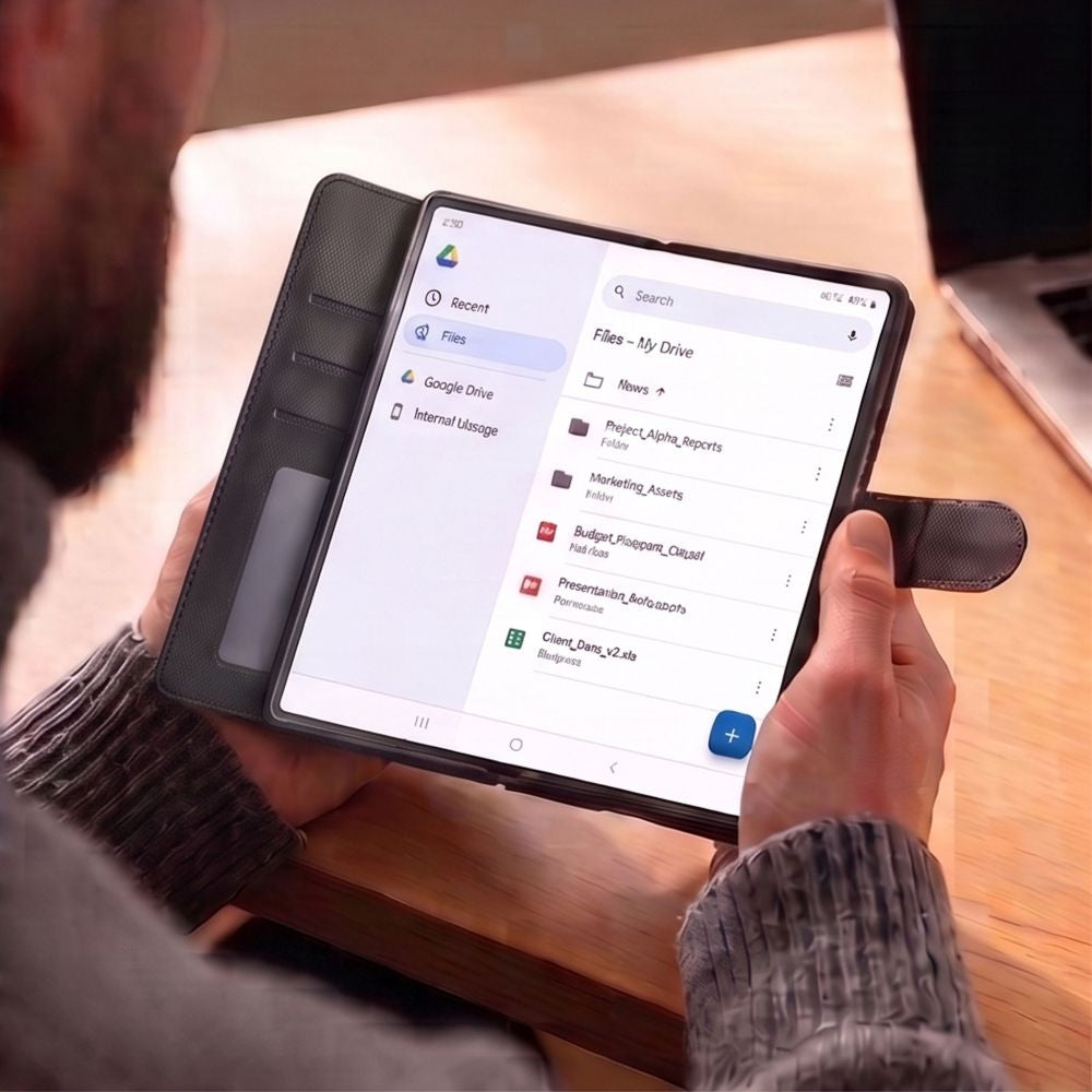 Handyhülle mit Klappe für Galaxy Z Fold8 Ultra, Tech-Protect Wallet, Schwarz