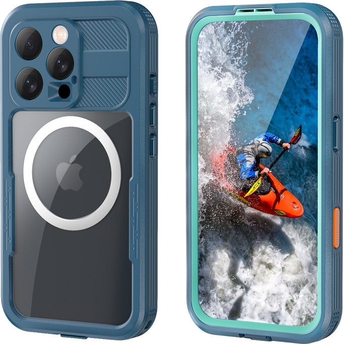 Handyhülle Wasserdicht für iPhone 16 Pro, Crong Seal Cover, Blau