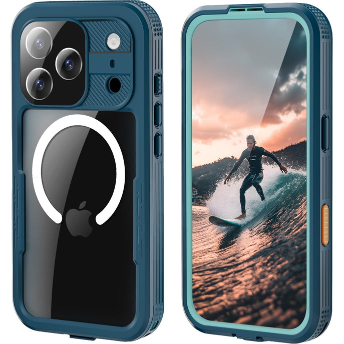 Handyhülle Wasserdicht für iPhone 17 Pro, Crong Seal Cover, Blau