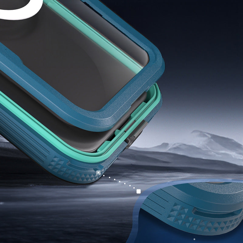 Handyhülle Wasserdicht für iPhone 17 Pro, Crong Seal Cover, Blau